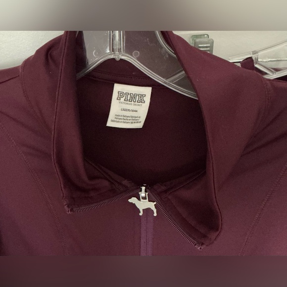 PINK Victoria's Secret Burgundy Activewear 3-Piece - Picture 3 of 6